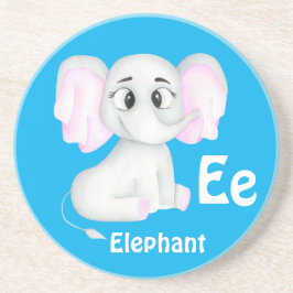 Elefant personalisieren ABC: Buchstabe E - Ihren N Getränkeuntersetzer