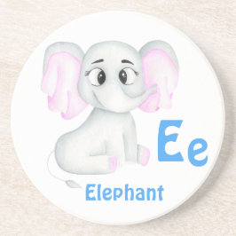 Elefant personalisieren ABC: Buchstabe E - Ihren N Getränkeuntersetzer