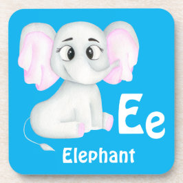 Elefant personalisieren ABC: Buchstabe E - Ihren N Getränkeuntersetzer