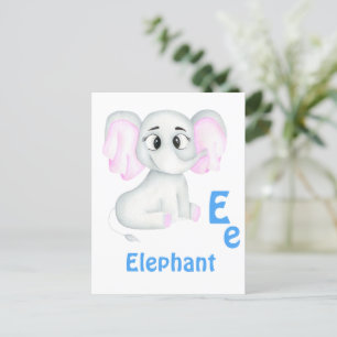 Elefant personalisieren ABC: Buchstabe E - Ihren N Postkarte