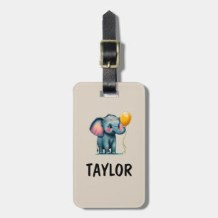 Elefant Personalisierter Bunter Rucksack Tasche Gepäckanhänger