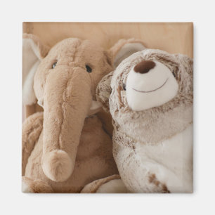 Elefant-Plüsch-Spielzeug-und Teddybär-Freunde Magnet