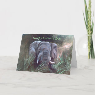 Elefant-Porträt, der glückliche Vatertag Karte