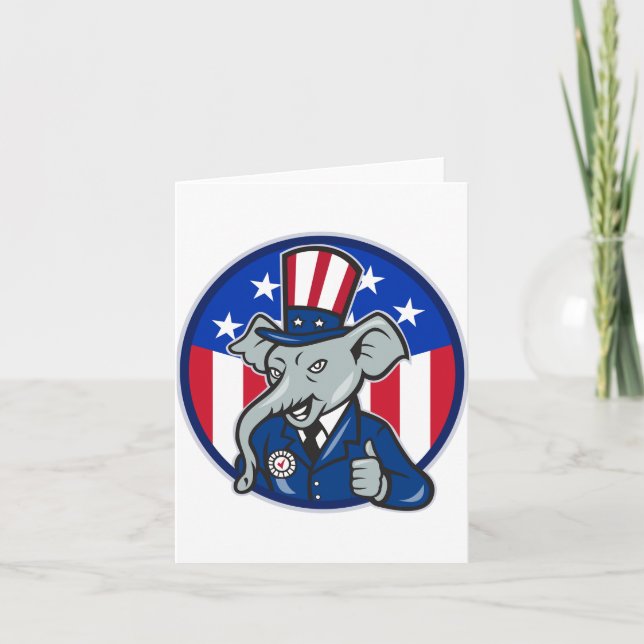 Elefant-Republikaner-Mitteilungskarten Karte (Vorderseite)
