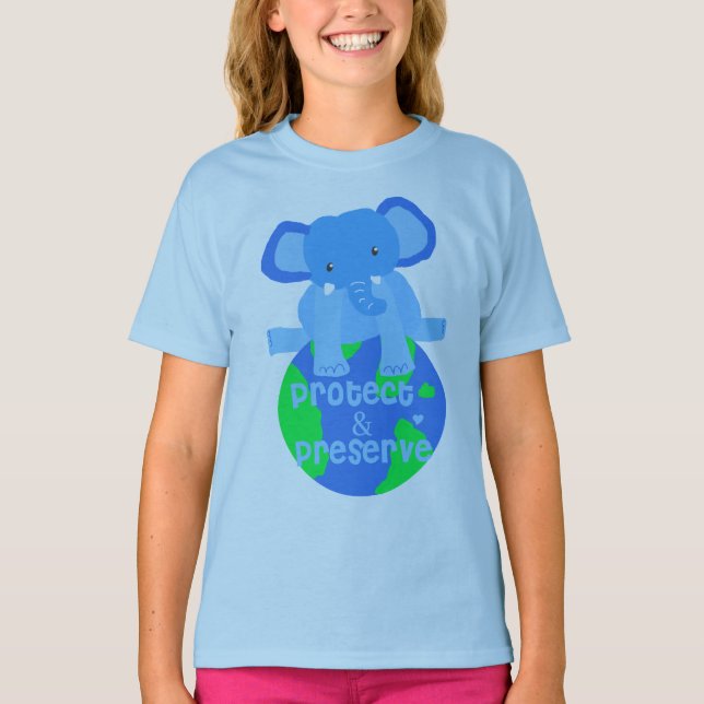 Elefant retten die Erde T-Shirt (Vorderseite)
