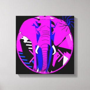 Elefant Rosa Leinwanddruck