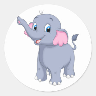 Elefant Runder Aufkleber