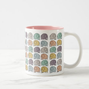 Elefant-Schale Zweifarbige Tasse
