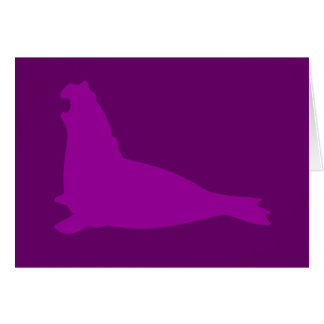 Elefant-Siegel-Karte lila