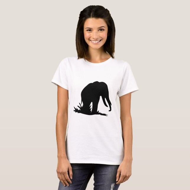 Elefant Silhouette T-Shirt (Vorne ganz)