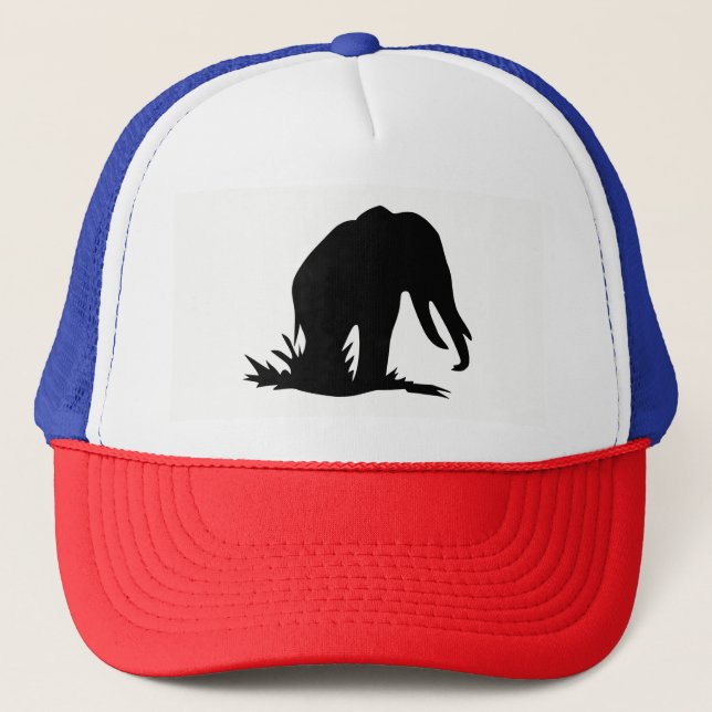 Elefant Silhouette Truckerkappe (Vorderseite)
