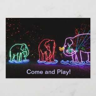 Elefant-Spiel-Einladungen Einladung