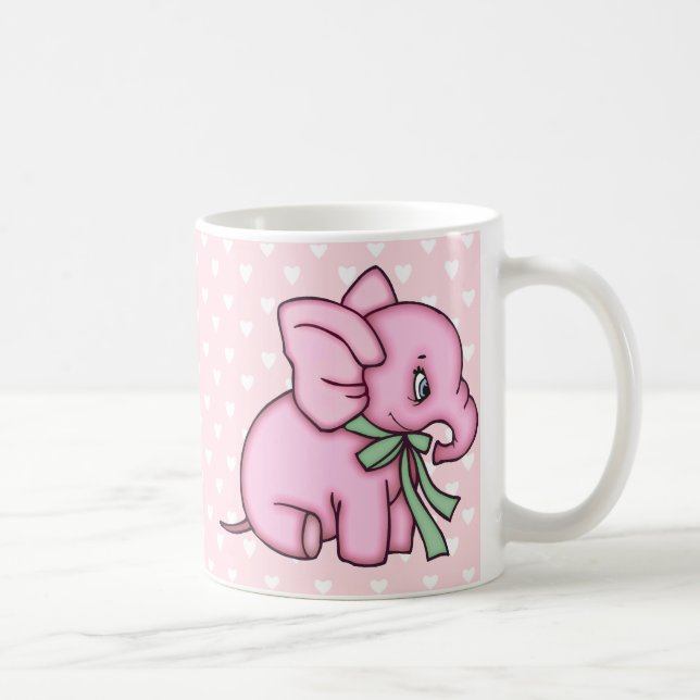 Elefant-Spielzeug-Rosa Kaffeetasse (Rechts)