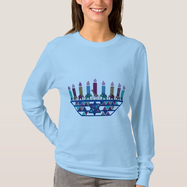 Elefant-Stern Menorah Shirts (Vorderseite)