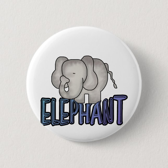 Elefant-T-Shirts und Geschenke Button (Vorderseite)