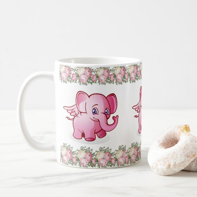 Elefant-Tasse Kaffeetasse (Mit Donut)