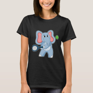 Elefant Tennis Tennisschläger Sport T-Shirt