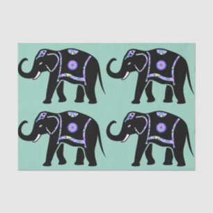 Elefant Tier Abstrakt Dekorative Muster Seidenpapier
