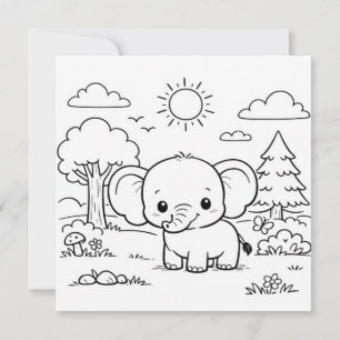 Elefant Tier Kinder Malbuch