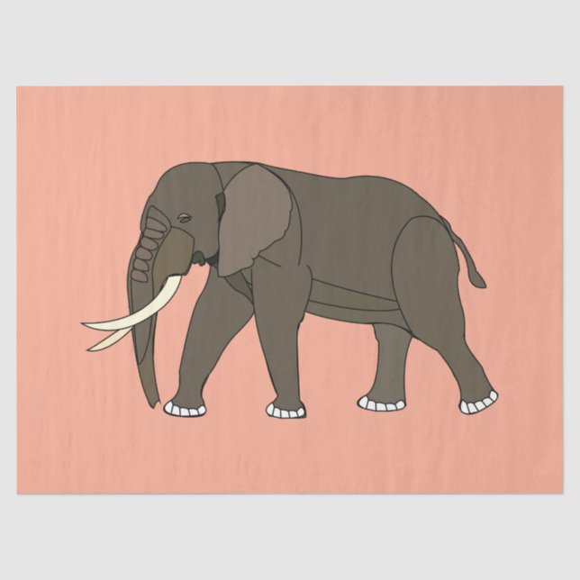 Elefant Tier Seidenpapier (Vorderseite)