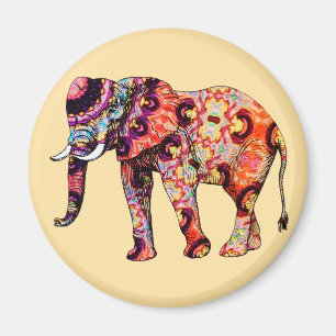 Elefant Tier Traditionelle chinesische Muster Magnet