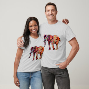 Elefant Tier Traditionelle chinesische Muster T-Shirt