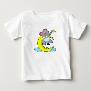 Elefant über Wolken Baby T-shirt