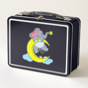 Elefant über Wolken Metall Brotdose