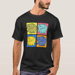 Elefant Umriss Zoo Tier Elefant Tusker Männer W T-Shirt
