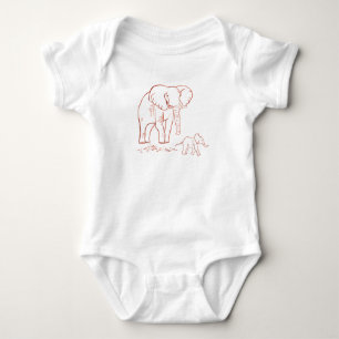 Elefant und Baby Strampler