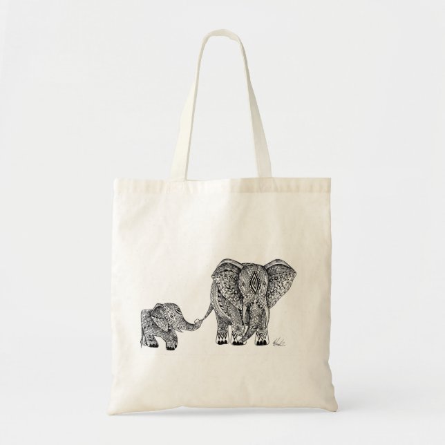 Elefant- und Baby-Tasche Tragetasche (Vorne)