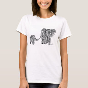 Elefant- und Babyt-stück T-Shirt