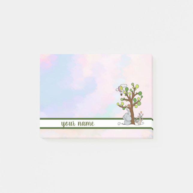 Elefant und baum Klebezettel Post-it Klebezettel (Vorderseite)