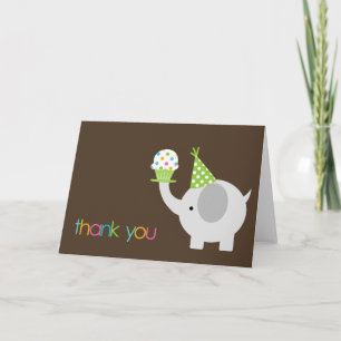Elefant und Cupcake Dankeskarten Dankeskarte