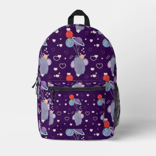Elefant und Hase Weltraum-Ballonfahrt   Whimsical  Bedruckter Rucksack