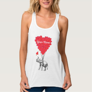 Elefant- und Liebeherzen Tank Top