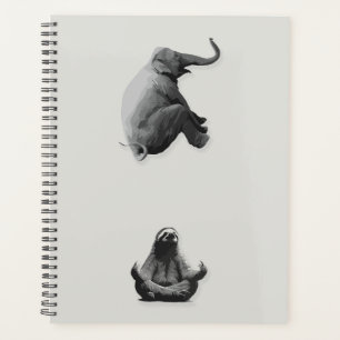 Elefant und meditierende Sloth Harmonie Planer