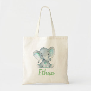 Elefant und Name Drucktasche Tragetasche