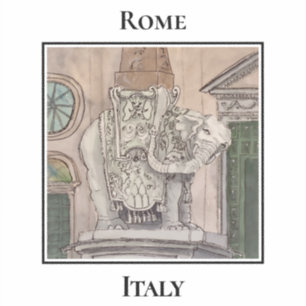 Elefant und Obelisk, Roms Piazza della Minerva Aufkleber