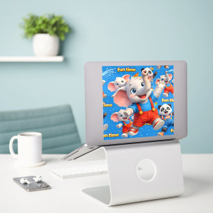 Elefant und Panda große Vinyl-Aufkleber Folie Aufkleber