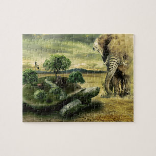 Elefant und Schildkröte