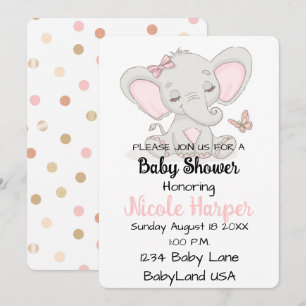 Elefant und Schmetterling Feiertagskarte