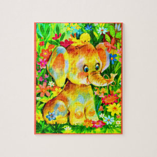 Elefant und Vogel