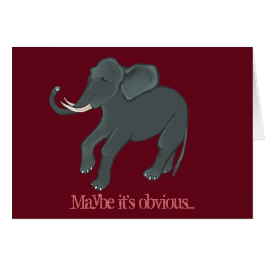 Elefant-Valentinstag-Karte Karte
