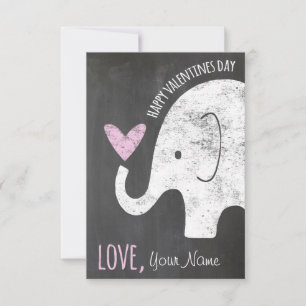Elefant-Valentinstag scherzt Karte für