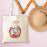 Elefant vergisst nie Niedliche und farbenfrohe Kin Tragetasche<br><div class="desc">Personalisierte Elephant Tote Tasche mit niedlichem und farbenfrohen Design. Das Design ist mit einem Babyelefanten gestaltet, der durch eine farbenprächtige Garage mit Blume guckt. Die Vorlage ist für Sie Set, um den Namen Ihres Kindes und einen Titel hinzuzufügen - die Beispielworte lauten "[Name's] Tüte von Dingen, die sie nie vergisst"...</div>