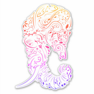 Elefant verziert aufkleber