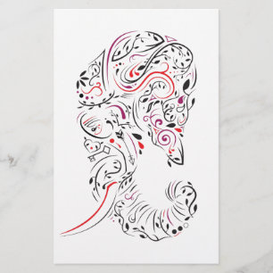 Elefant verziert briefpapier