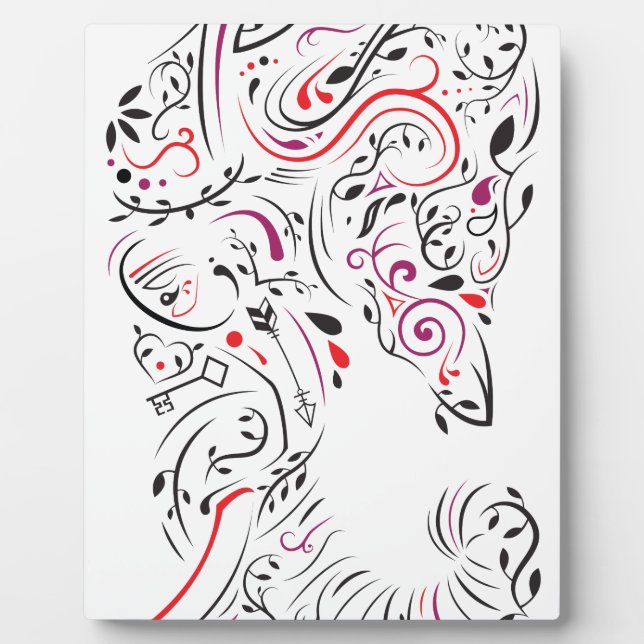 Elefant verziert fotoplatte (Vorderseite)