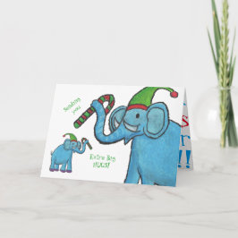 Elefant-Weihnachten Feiertagskarte